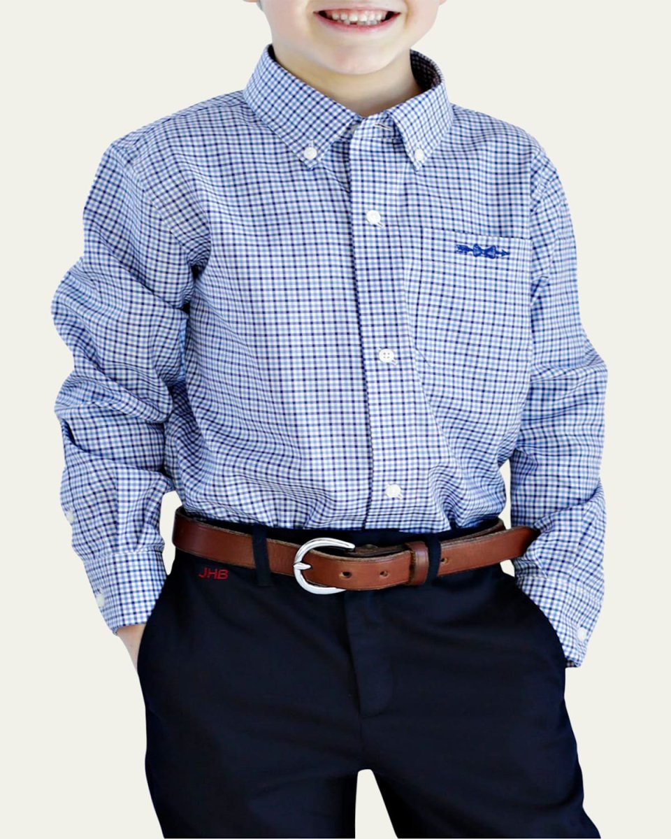 Plaid Shirt - Monogram Option, Size 4/5-18